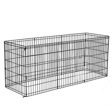 PaWz Pet Dog Playpen Puppy Exercise 8 Panel Fence Black Extension No Door 24" PaWz